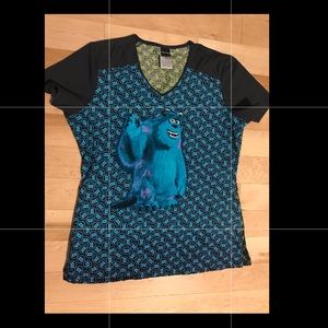 Disney Pixar Monsters Inc. Scrub Top